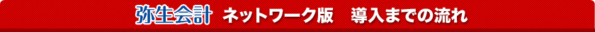 弥生会計ネットワーク版　導入までの流れ